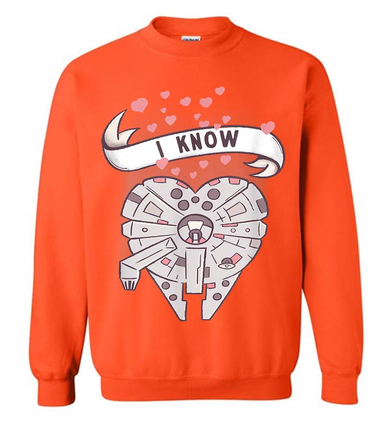 Inktee Store - Star Wars Millennium Falcon I Know Valentine'S Day Sweatshirt Image