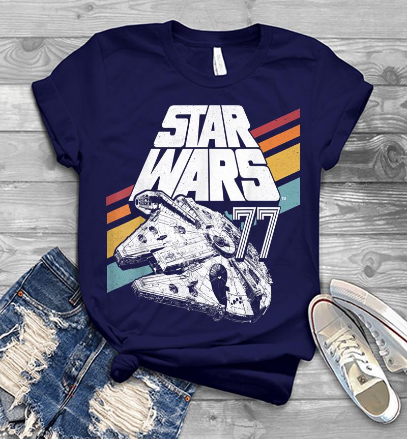 Neuf Star Wars Millennium Falcon Raglan Homme Vintage Throwback T-shirt classique 