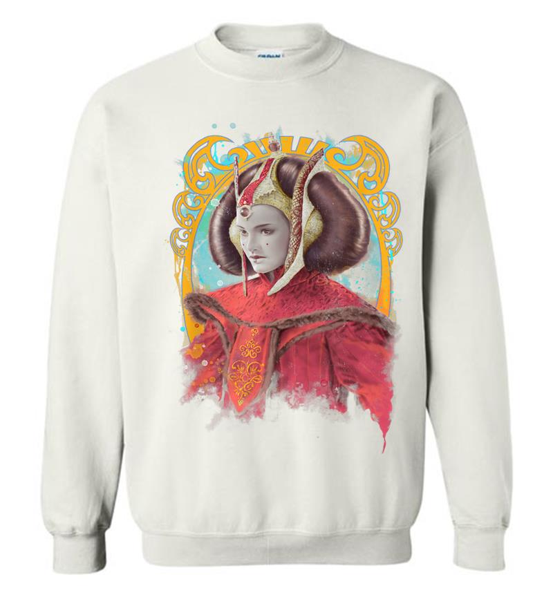 Inktee Store - Star Wars Padme Amidala Regal Portrait Graphic Sweatshirt Image