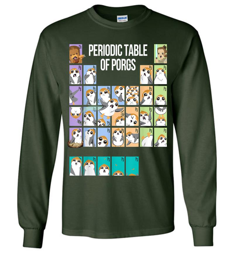 Inktee Store - Star Wars Periodic Table Of Porgs Cute Group Shot Long Sleeve T-Shirt Image