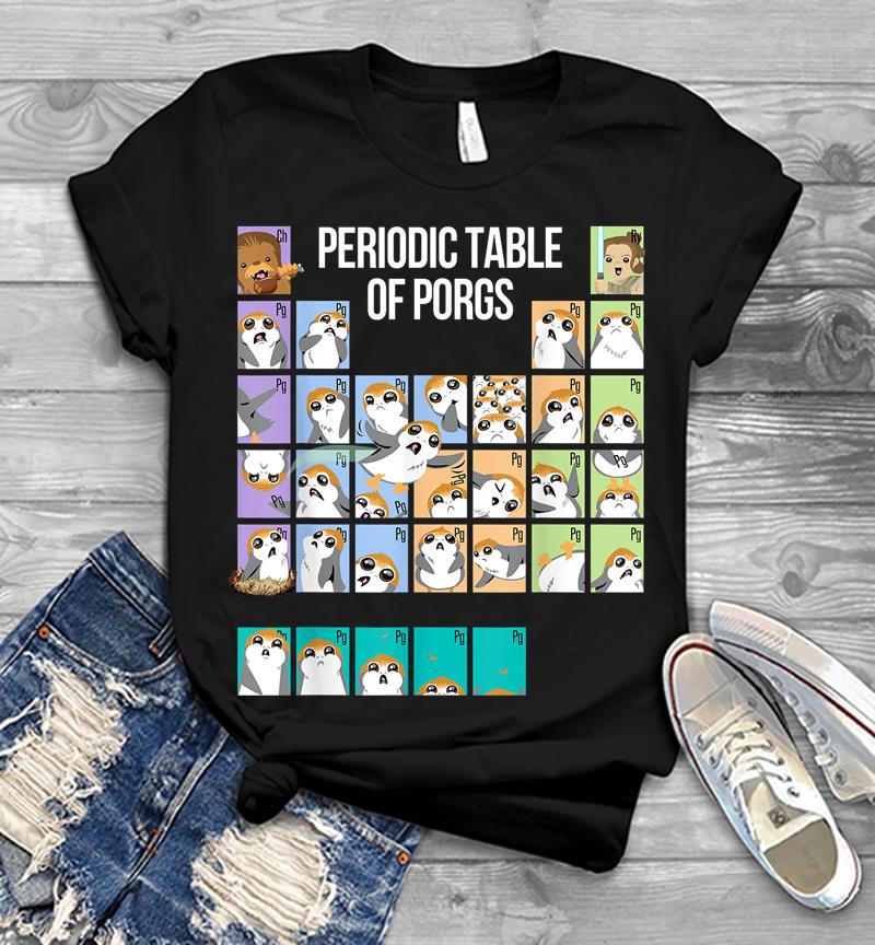 Star Wars Periodic Table Of Porgs Cute Group Shot Mens T-Shirt