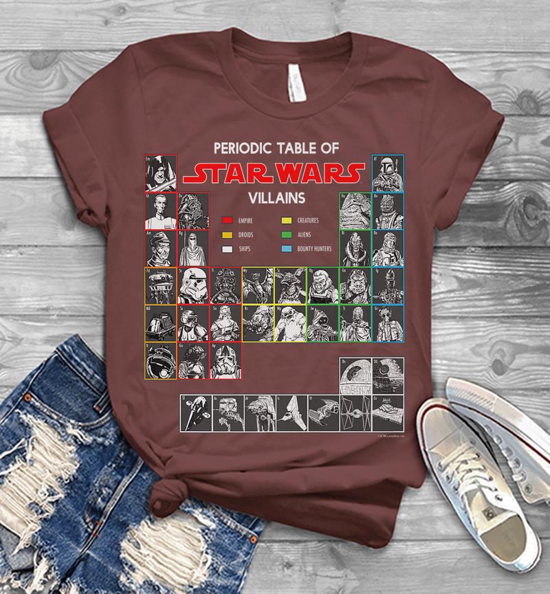 Inktee Store - Star Wars Periodic Table Of Villains Premium Graphic Mens T-Shirt Image