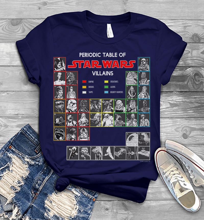 Inktee Store - Star Wars Periodic Table Of Villains Premium Graphic Mens T-Shirt Image