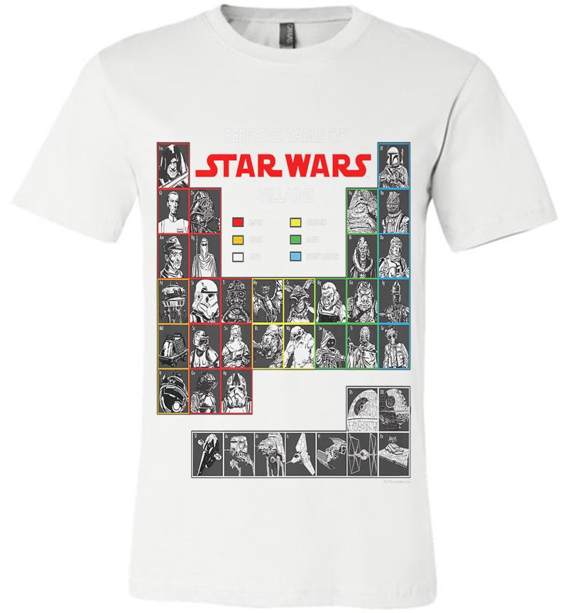 Inktee Store - Star Wars Periodic Table Of Villains Premium Graphic Premium T-Shirt Image