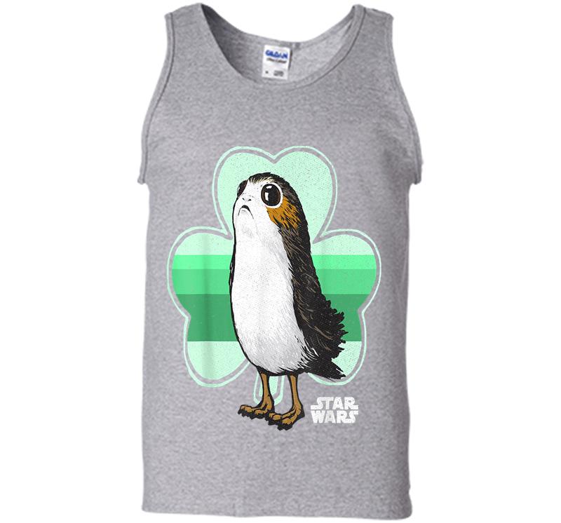 Inktee Store - Star Wars Porg Clover Saint Patrick'S Day Graphic Mens Tank Top Image