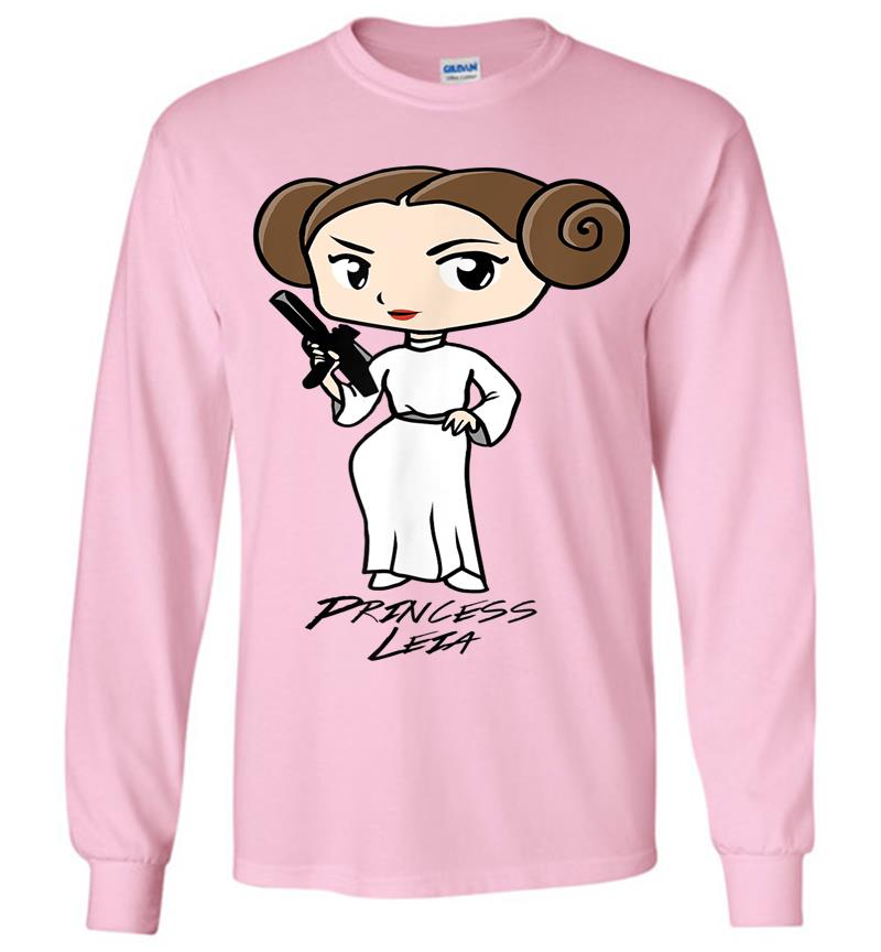 Inktee Store - Star Wars Princess Leia Cute Cartoon Graphic Long Sleeve T-Shirt Image