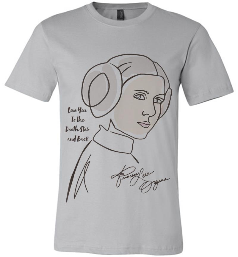 Inktee Store - Star Wars Princess Leia Death Star Love Premium T-Shirt Image