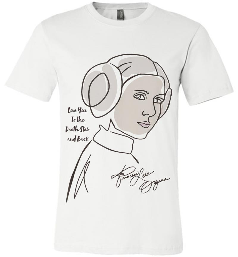 Inktee Store - Star Wars Princess Leia Death Star Love Premium T-Shirt Image
