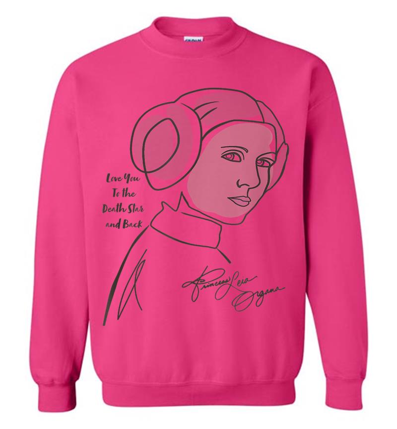 Inktee Store - Star Wars Princess Leia Death Star Love Sweatshirt Image