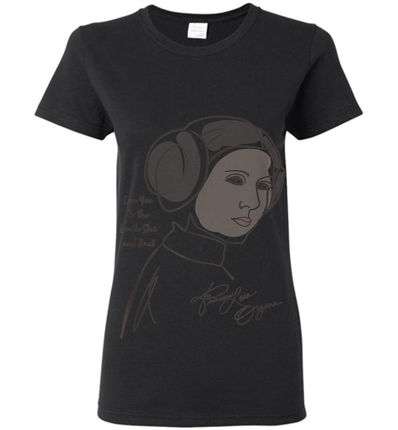 Star Wars Princess Leia Death Star Love Womens T-Shirt