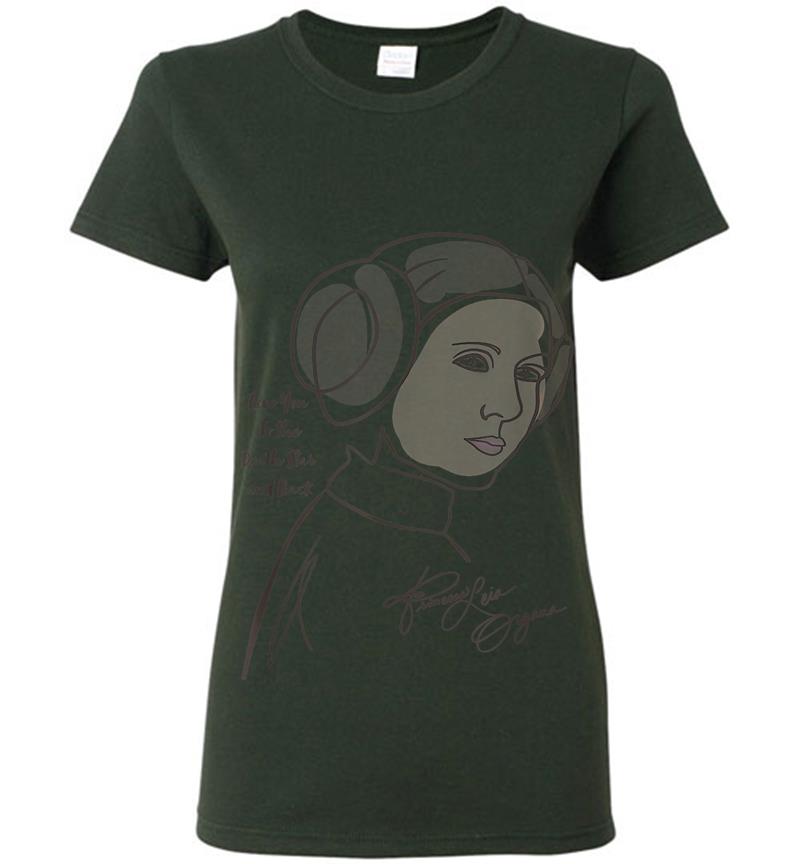 Inktee Store - Star Wars Princess Leia Death Star Love Womens T-Shirt Image