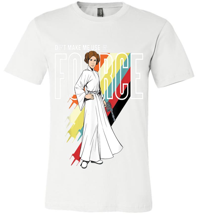 Inktee Store - Star Wars Princess Leia Don'T Make Me Use The Force Premium T-Shirt Image