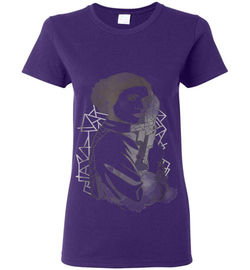 Inktee Store - Star Wars Princess Leia Geometric Line Drawing Womens T-Shirt Image