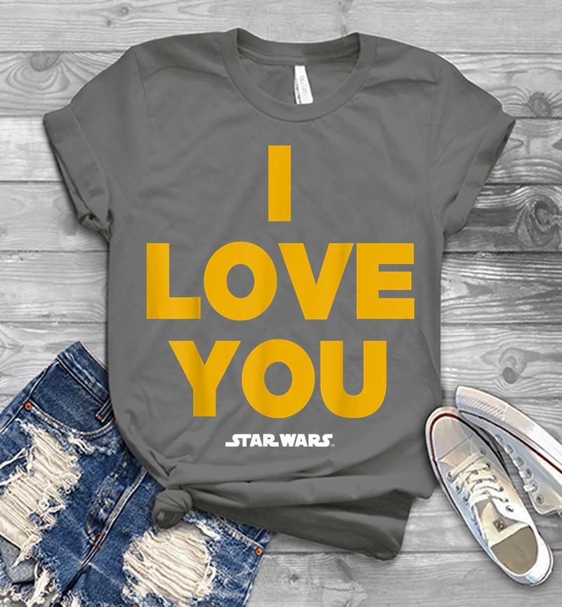 Inktee Store - Star Wars Princess Leia I Love You Graphic C1 Mens T-Shirt Image
