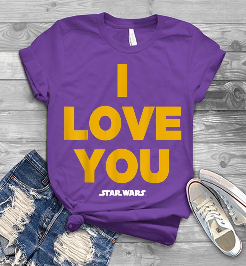Inktee Store - Star Wars Princess Leia I Love You Graphic C1 Mens T-Shirt Image
