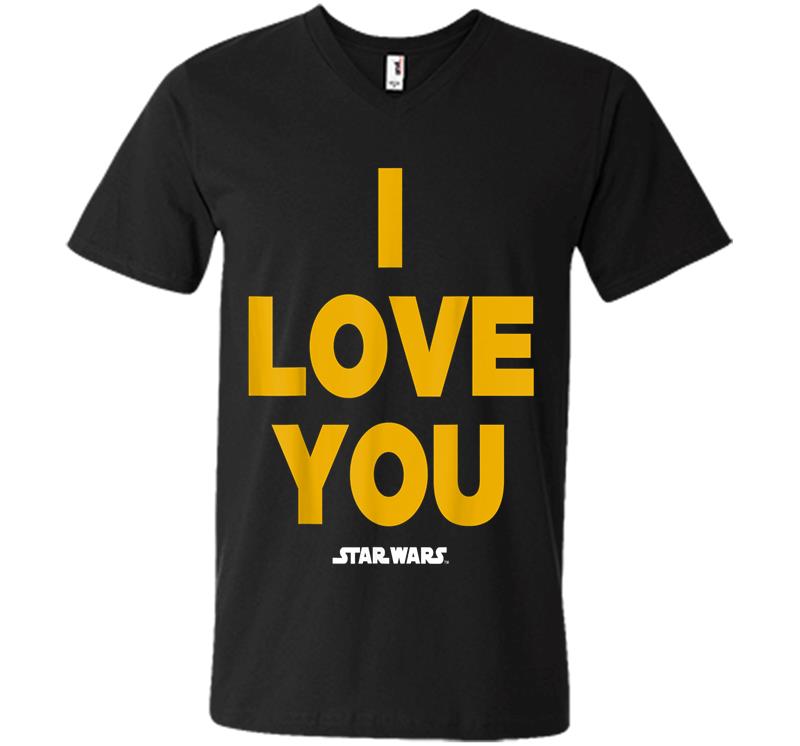 Star Wars Princess Leia I Love You Graphic C1 V-Neck T-Shirt
