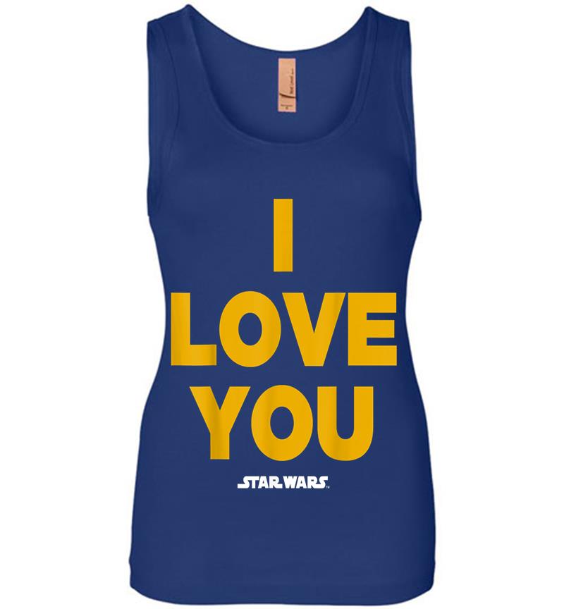 Inktee Store - Star Wars Princess Leia I Love You Graphic C1 Womens Jersey Tank Top Image