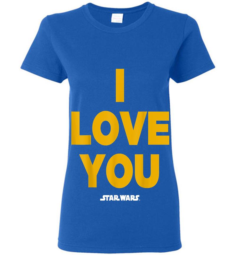 Inktee Store - Star Wars Princess Leia I Love You Graphic C1 Womens T-Shirt Image
