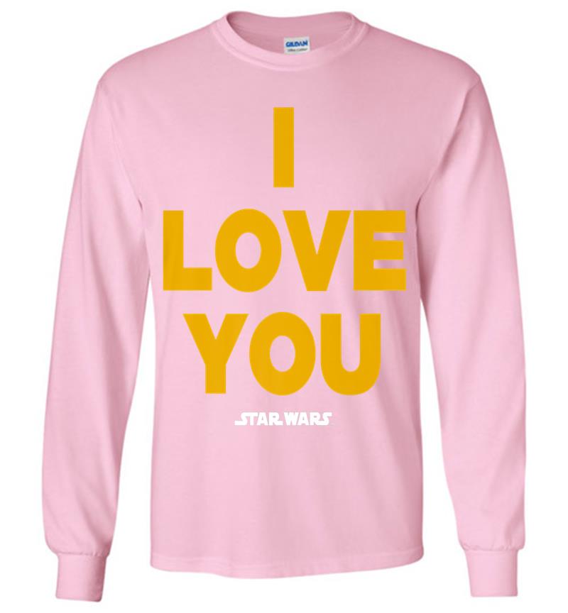 Inktee Store - Star Wars Princess Leia I Love You Premium Graphic Long Sleeve T-Shirt Image