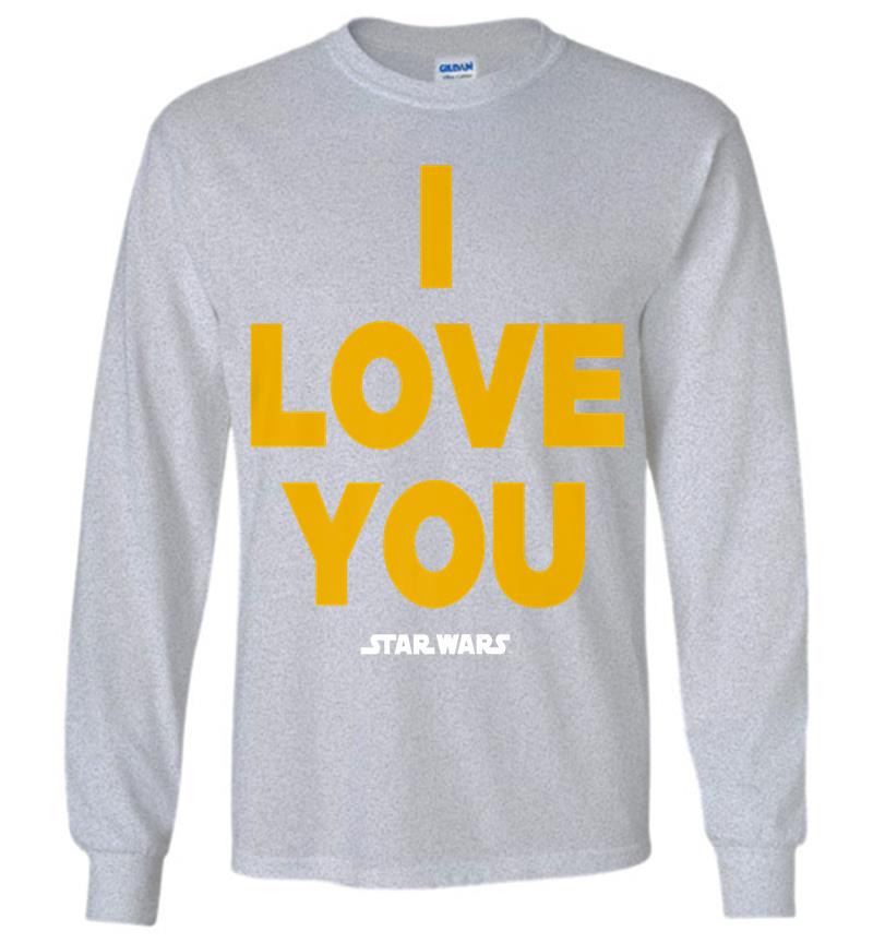 Inktee Store - Star Wars Princess Leia I Love You Premium Graphic Long Sleeve T-Shirt Image