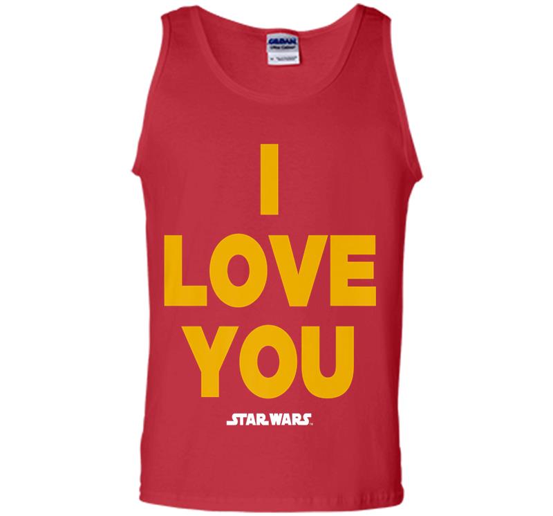Inktee Store - Star Wars Princess Leia I Love You Premium Graphic Mens Tank Top Image