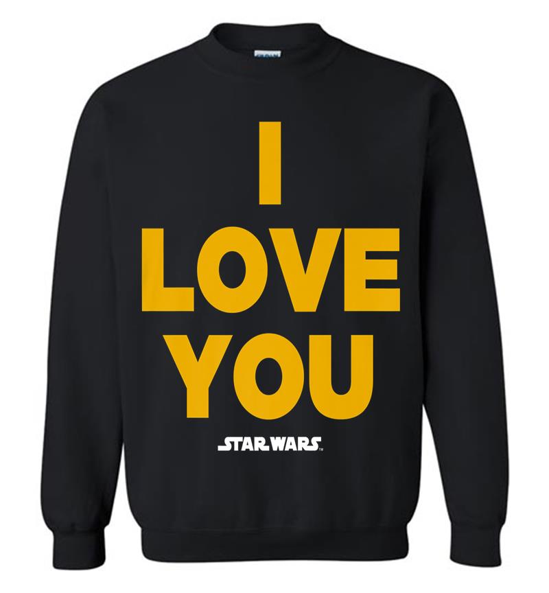 Star Wars Princess Leia I Love You Premium Graphic Sweatshirt