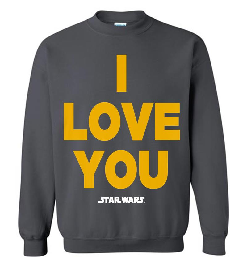 Inktee Store - Star Wars Princess Leia I Love You Premium Graphic Sweatshirt Image