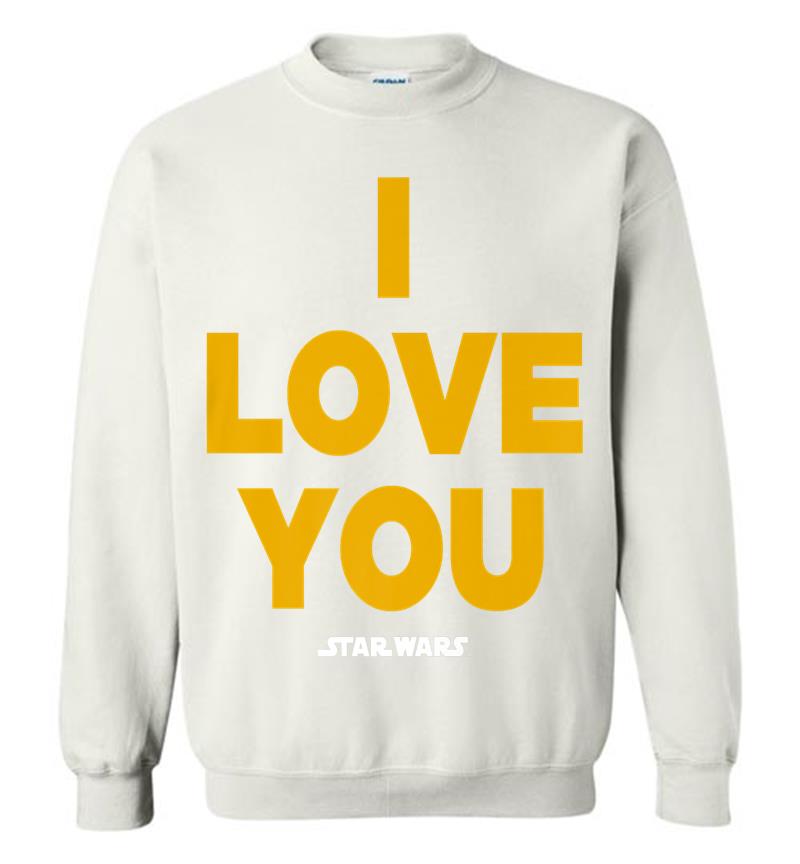 Inktee Store - Star Wars Princess Leia I Love You Premium Graphic Sweatshirt Image