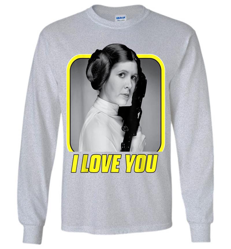 Inktee Store - Star Wars Princess Leia I Love You Valentine'S Day Long Sleeve T-Shirt Image