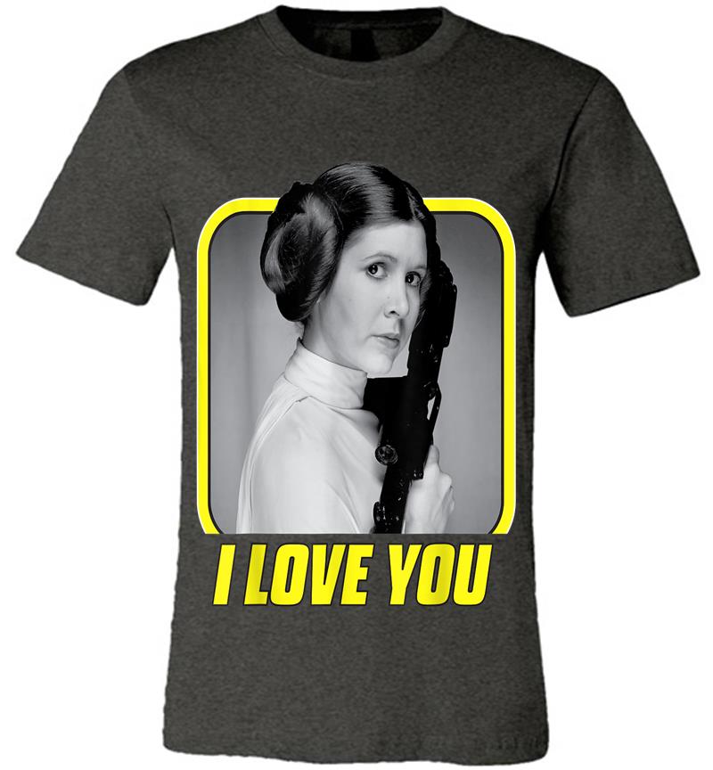Inktee Store - Star Wars Princess Leia I Love You Valentine'S Day Premium T-Shirt Image