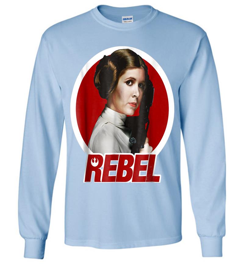 Inktee Store - Star Wars Princess Leia Original Rebel Badge Graphic Long Sleeve T-Shirt Image