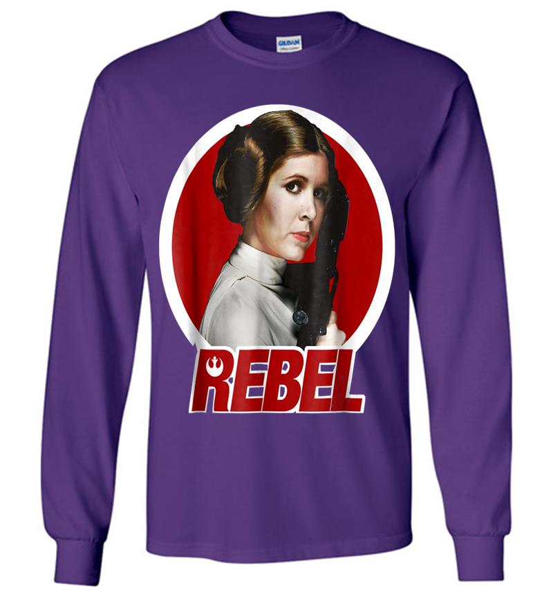 Inktee Store - Star Wars Princess Leia Original Rebel Badge Graphic Long Sleeve T-Shirt Image