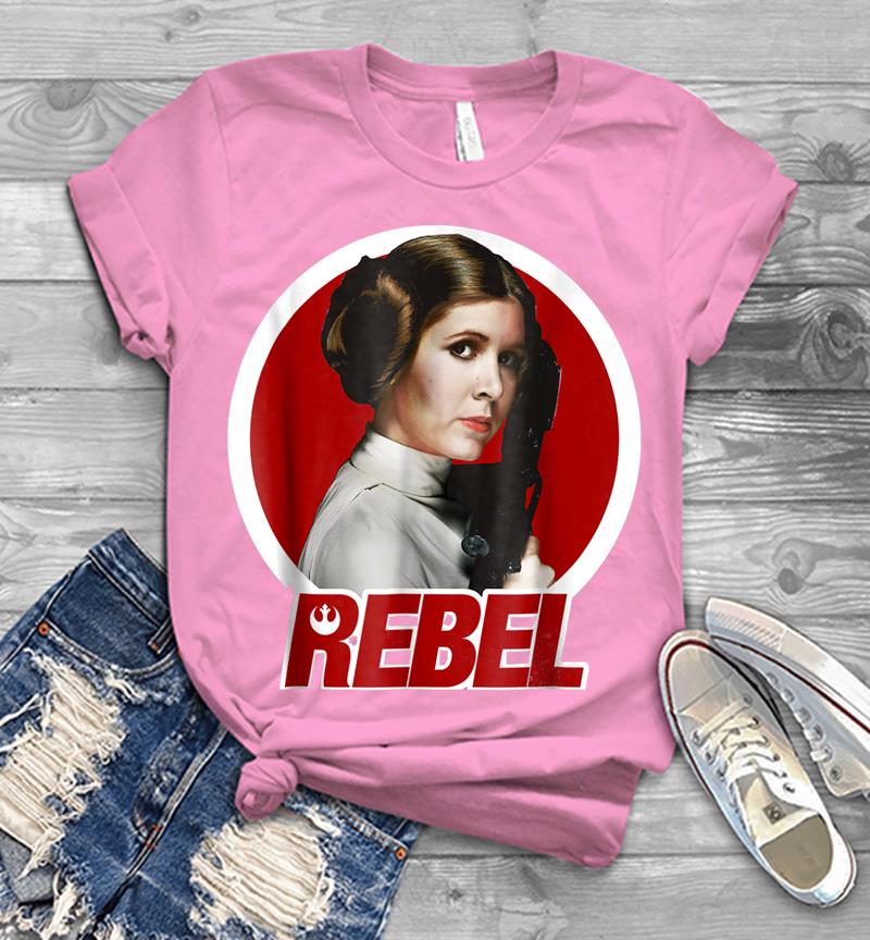 Inktee Store - Star Wars Princess Leia Original Rebel Badge Graphic Mens T-Shirt Image