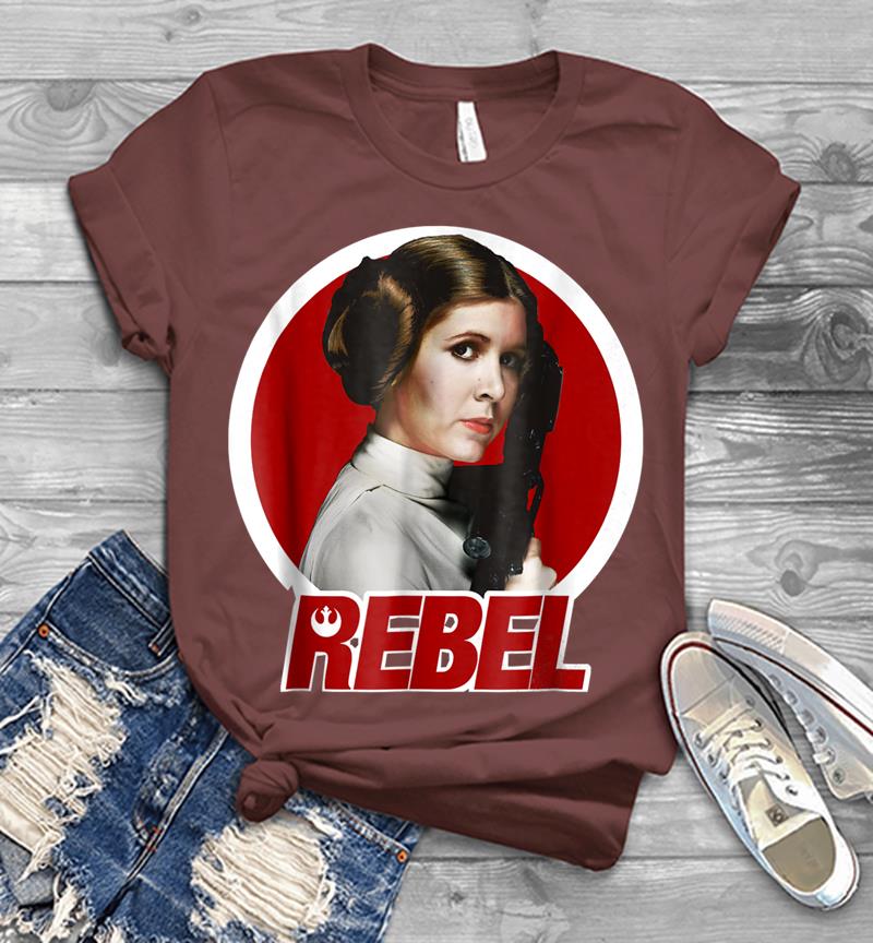 Inktee Store - Star Wars Princess Leia Original Rebel Badge Graphic Mens T-Shirt Image