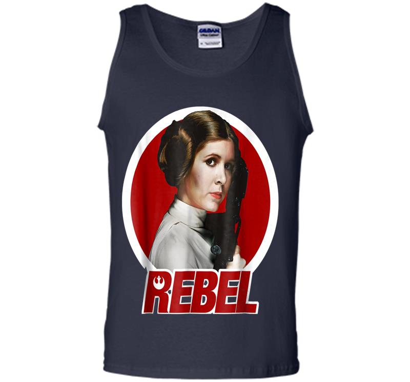 Inktee Store - Star Wars Princess Leia Original Rebel Badge Graphic Mens Tank Top Image