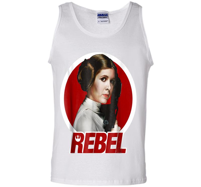 Inktee Store - Star Wars Princess Leia Original Rebel Badge Graphic Mens Tank Top Image