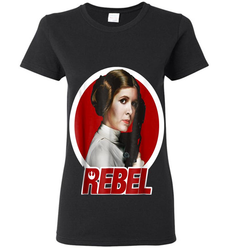 Star Wars Princess Leia Original Rebel Badge Graphic Womens T-Shirt