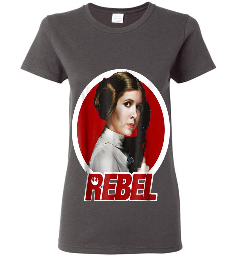 Inktee Store - Star Wars Princess Leia Original Rebel Badge Graphic Womens T-Shirt Image