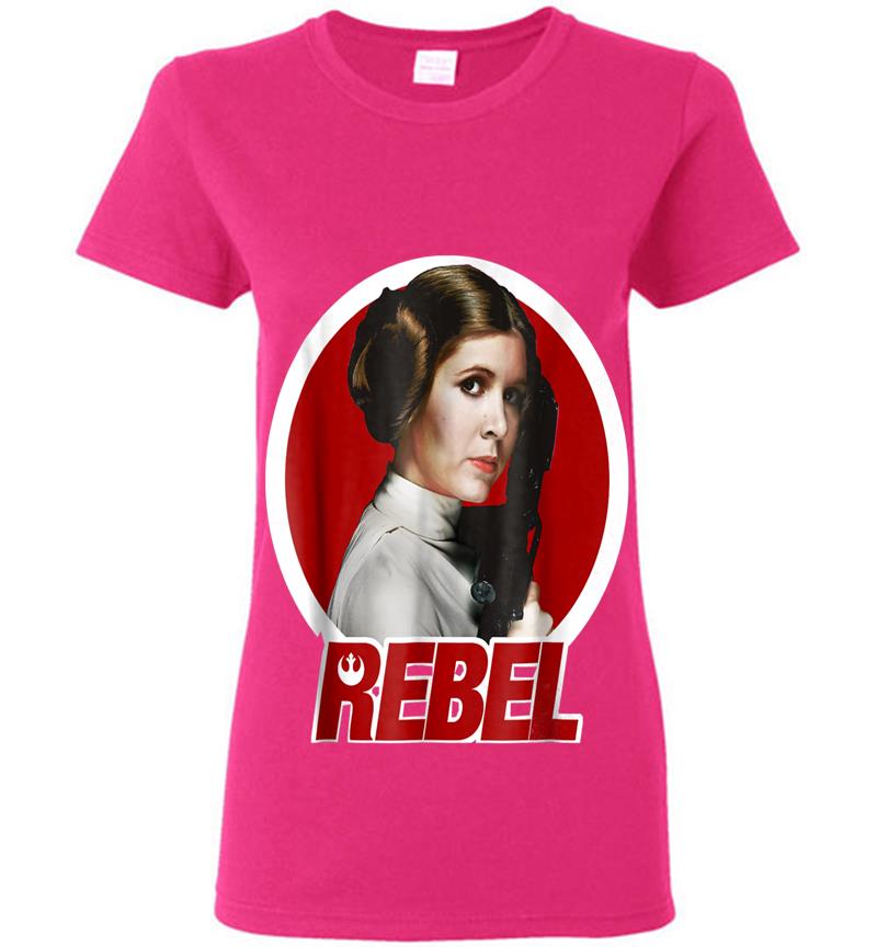 Inktee Store - Star Wars Princess Leia Original Rebel Badge Graphic Womens T-Shirt Image
