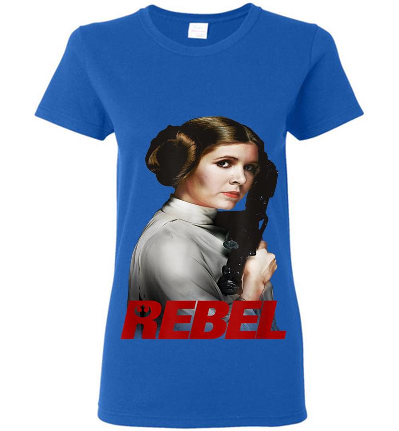 Inktee Store - Star Wars Princess Leia Rebel With A Cause Graphic Womens T-Shirt Image