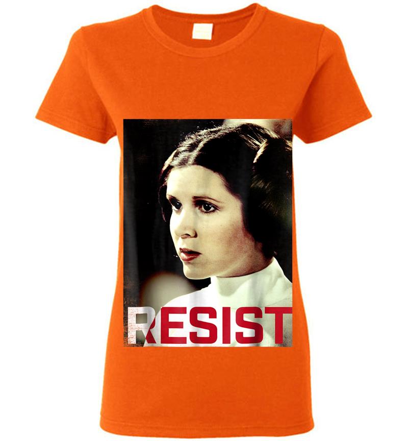 Inktee Store - Star Wars Princess Leia Resist Poster Graphic Womens T-Shirt Image