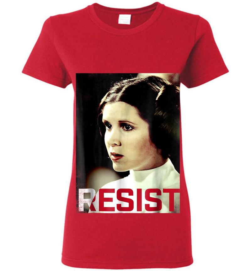 Inktee Store - Star Wars Princess Leia Resist Poster Graphic Womens T-Shirt Image