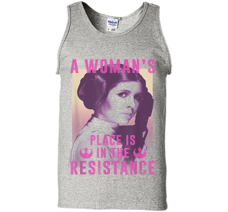 Star Wars Princess Leia Resistance Mens Tank Top