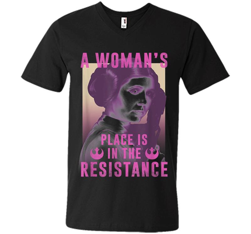 Star Wars Princess Leia Resistance V-Neck T-Shirt