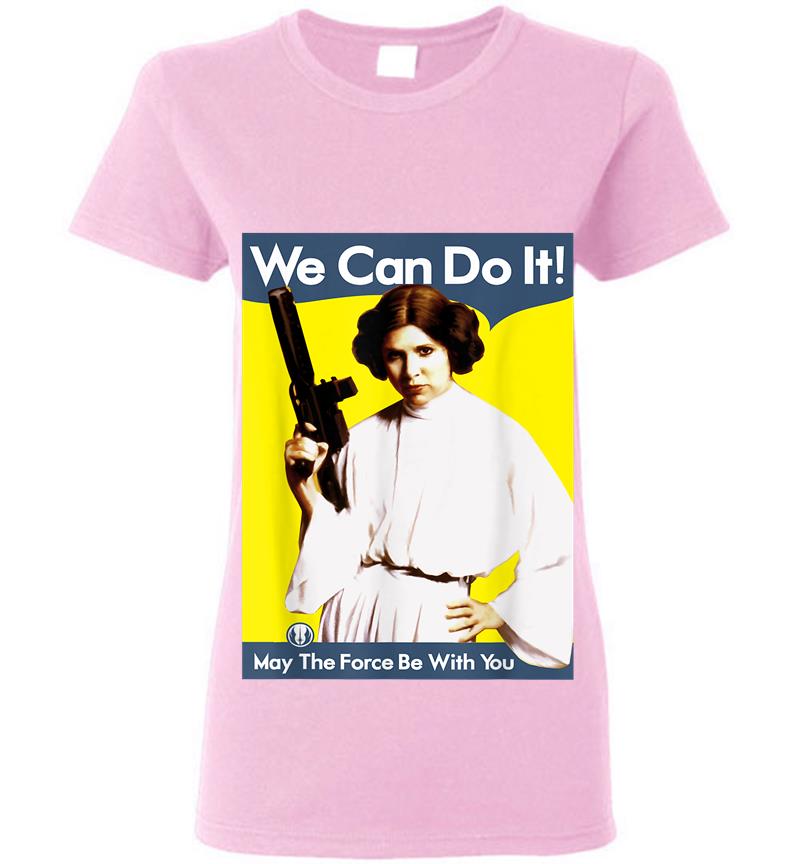 Inktee Store - Star Wars Princess Leia We Can Do It! Poster Graphic Womens T-Shirt Image