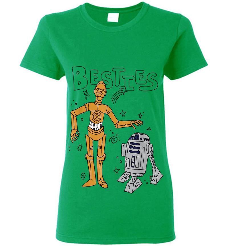 Inktee Store - Star Wars R2-D2 And C-3Po Besties Womens T-Shirt Image