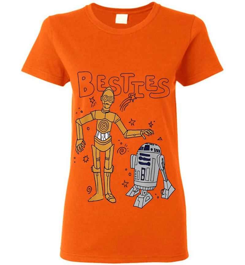 Inktee Store - Star Wars R2-D2 And C-3Po Besties Womens T-Shirt Image