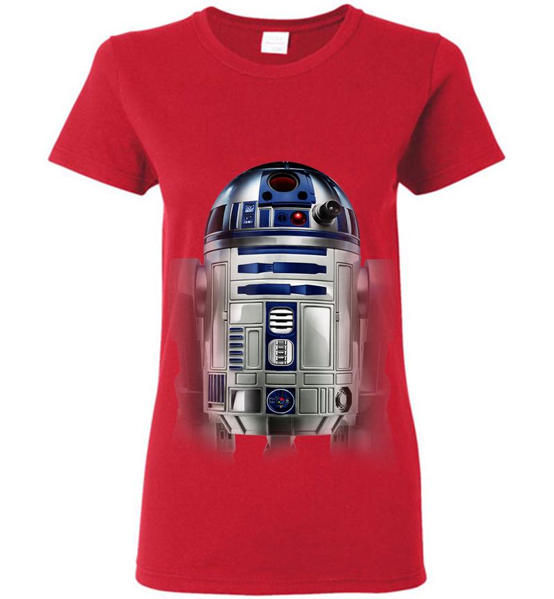 Inktee Store - Star Wars R2-D2 Hi-Res Photo Pose Graphic Womens T-Shirt Image