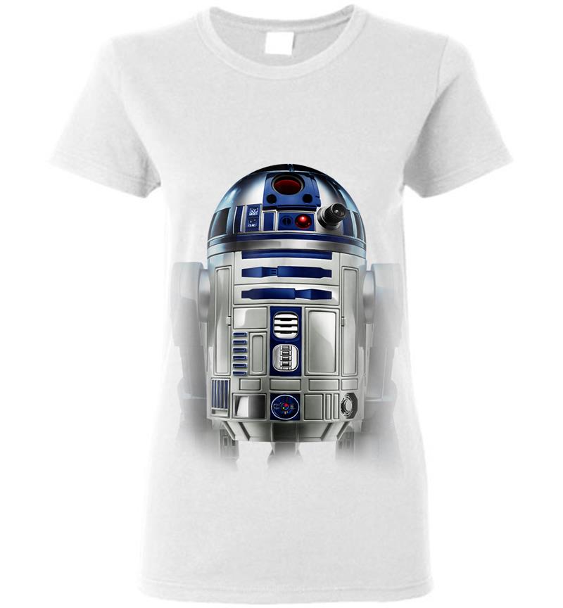 Inktee Store - Star Wars R2-D2 Hi-Res Photo Pose Graphic Womens T-Shirt Image