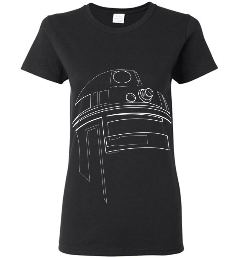 Star Wars R2-D2 Outline Graphic Womens T-Shirt